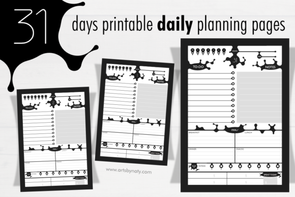 Download 31 Days Printable Daily Planning Pages. - Daily planning Collection